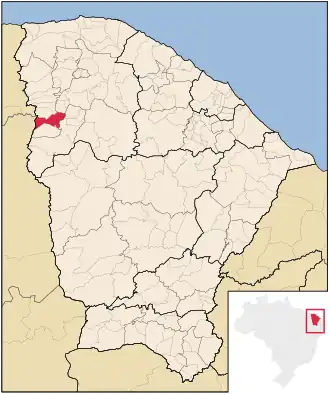 Kaart van Guaraciaba do Norte