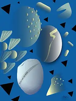 Pauline van de Ven, vectorschildering: 'Ceci est un oeuf' (2015)