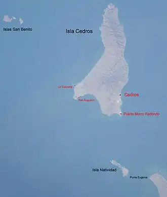 Kaart van Isla de Cedros
