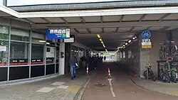 Onderdoorgang vanaf Oosterspoorplein (juli 2019)