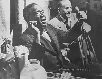 Alphonse Picou (rechts) met Papa Celestin in 1950