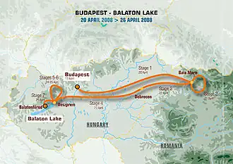 Route van de Central Europe Rally