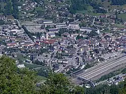 Centrum gezien vanaf Les Arcs