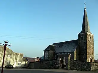 Centrum van Cerexhe met Sint-Andreaskerk