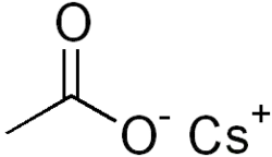 Structuurformule van cesiumacetaat