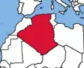 Kaart van het huidige Algerije