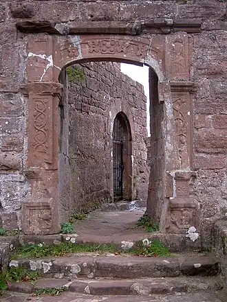 Kasteelruïne van Hohenbourg / Hohenburg in Wingen (im Elsass)
