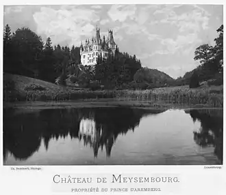 Charles Bernhoeft: Historische opname van kasteel Meysembourg (1891)