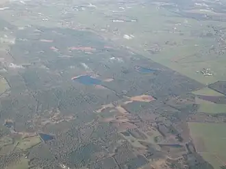 Chaamse Bossen vanuit de lucht gezien.