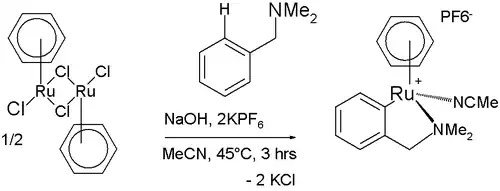 Cyclometallation met een gesubstitueerd benzylamine
