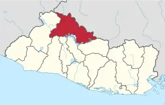 Kaart van Chalatenango