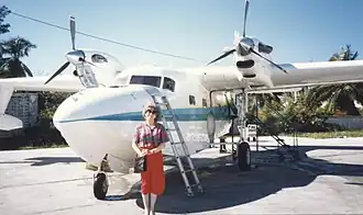 het verongelukte vliegtuig in 1989