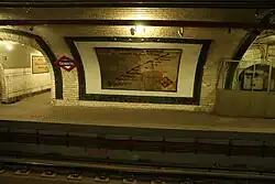 Naambord en lijnkaart van het traject naar het zuiden anno 1923