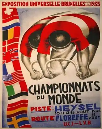 Affiche waarin het wereldkampioenschap wordt aangekondigd