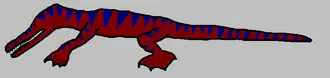 Champsosaurus natator.
