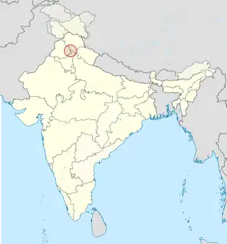 Kaart van Chandigarh