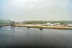 Deel van de veerhaveninfrastructuur