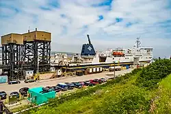 Veerboot van Marine Atlantic aangemeerd in Port aux Basques