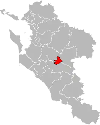 Locatie van het kanton