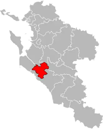 Locatie van het kanton