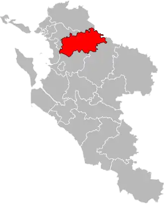 Locatie van het kanton