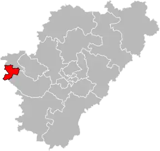 Locatie van het kanton