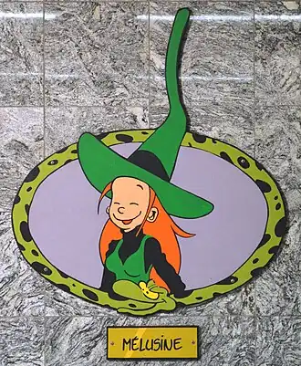 Melisande in het metrostation Janson in Charleroi