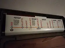 Lijnfilm van de tram voor lijn 57, hier gegeven als van Sud naar Trieux-Kaisin (in Châtelineau)