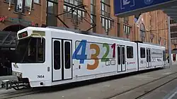 Tram nabij halte Tirou