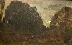 Charles-François Daubigny Rijzende maan in Barbizon ca. 1850, Museum voor Schone Kunsten (Gent)