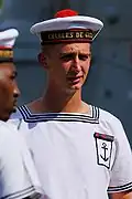 Matroos van het Franse vliegdekschip Charles de Gaulle (14 juli 2008)