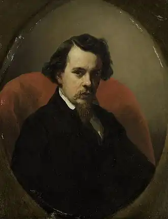 Portret van Charles Leickert door Nicolaas Pieneman (1853)
