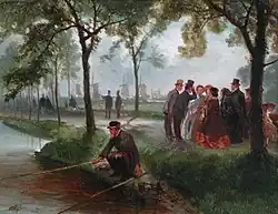 De zondagmiddagwandeling (voorheen: 'Schouw van Schieland'), 1861, olieverf op hout, Museum Rotterdam