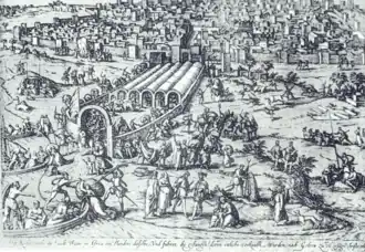 Aankomst van Karel V in Tunis.