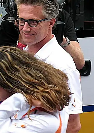 Van Commenée tijdens de verwelkoming van de Nederlandse sporters na de Spelen van 2008