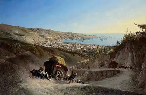 Utizicht op Valparaíso