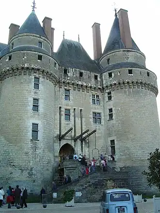 De ingang van het Kasteel van Langeais