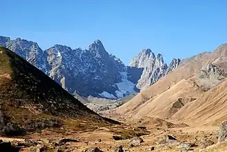 Het noorden van Doesjeti ligt in de Grote Kaukasus