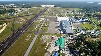 Timehri ligt aan rechterkant