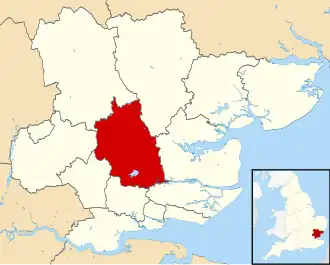 Kaart van City of Chelmsford