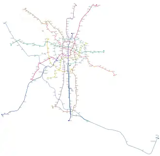 Metrokaart van Chengdu