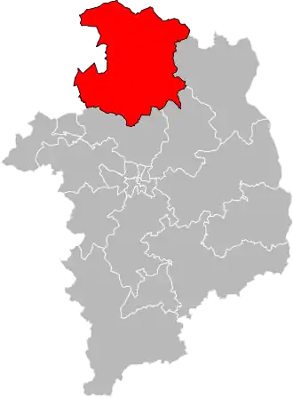 Locatie van het kanton