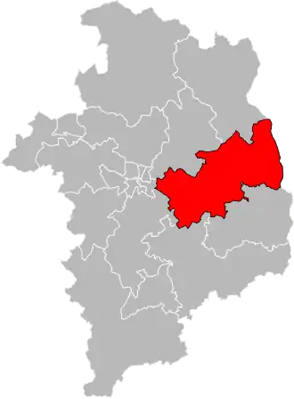 Locatie van het kanton