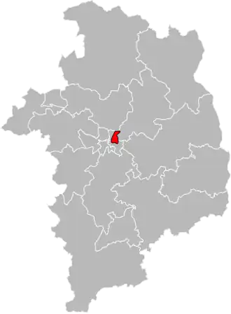 Locatie van het kanton