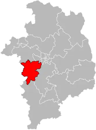 Locatie van het kanton