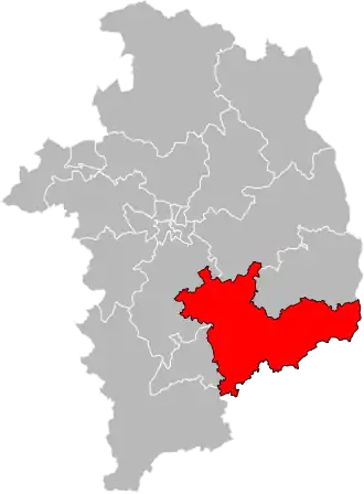 Locatie van het kanton