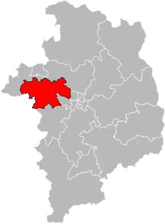 Locatie van het kanton