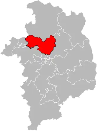 Locatie van het kanton