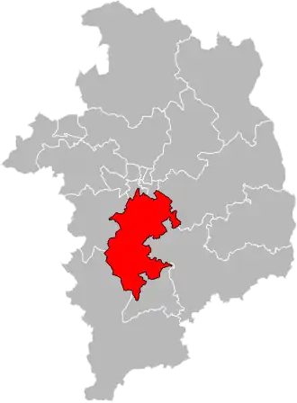 Locatie van het kanton