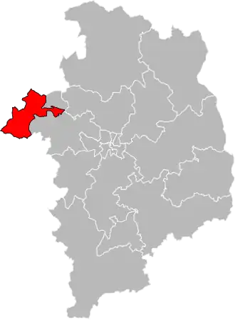 Locatie van het kanton